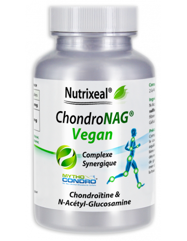 N-acétyl-glucosamine et chondroïtine nouvelle génération : assimilation et efficacité supérieures 100% vegan, sans allergène.