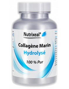 Collagène marin, hydrolysat, 100% pur, gélules végétales.