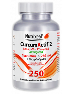 Biocurcumax 250 mg : extrait breveté de curcumine dans une formule hautement biodisponible, unique en Europe.