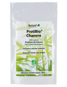 ProtiBio Chanvre Nutrixeal : 100% isolat de protéines de chanvre BIO standardisé à 55% de protéines.