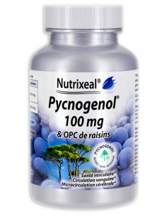 Pycnogenol Nutrixeal 100 mg : extrait breveté de pin maritime des landes et OPC de raisins.