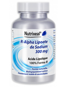 Nutrixeal : acide R-alpha lipoïque (R-lipoate de sodium) sous sa forme la plus pure et la plus stable.