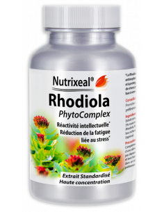 Rhodiola PhytoComplex Nutrixeal : Rhodiola haute concentration, extrait standardisé en rosavines et salidrosides.