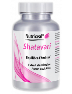 Nutrixeal : 100% shatavari en extrait standardisé concentré 530 mg par gélule. Equilibre féminin / masculin.