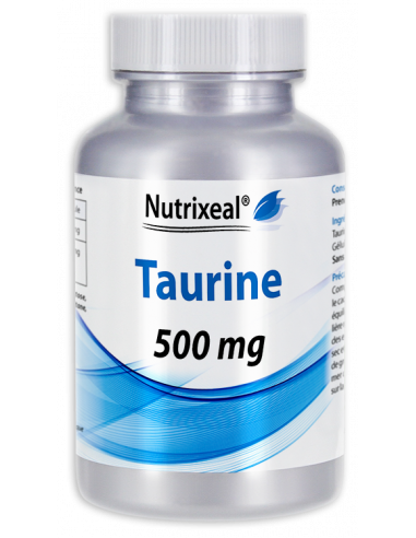 Nutrixeal : Taurine, 500 mg par gélule, avec magnésium chélaté (glycérophosphate).