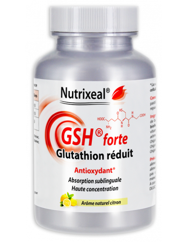 Glutathion réduit sublingual, pastilles à sucer arôme naturel citron.