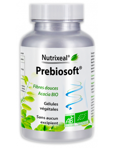 Prebiosoft Nutrixeal : Fibres douces très haute tolérance issus d'acacia biologique.