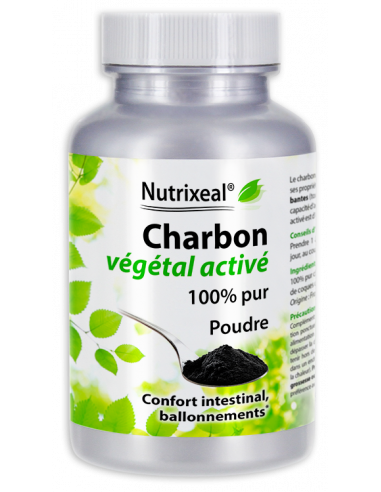 Charbon végétal activé Nutrixeal, en poudre.