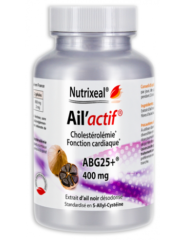 Ail'actif: extrait d'ail noir ABG25+® 400mg par gélule