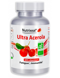 Acerola BIO Ultra concentré 30% de vitamine C, Laboratoire Nutrixeal.