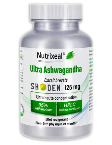 Ultra Ashwagandha : extrait d’ashwagandha breveté Shoden®, 35% de withanolides