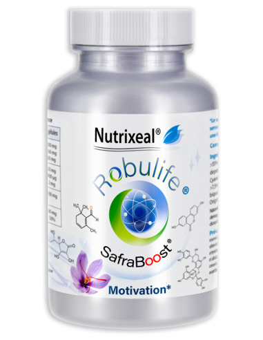 Robulife® SafraBoost Motivation : Complexe synergique de Robuvit, Safran, OPC de raisins & Vitamine C pour la motivation